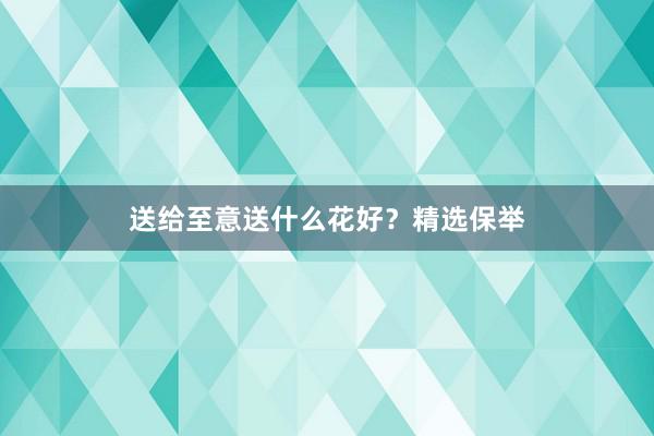 送给至意送什么花好？精选保举